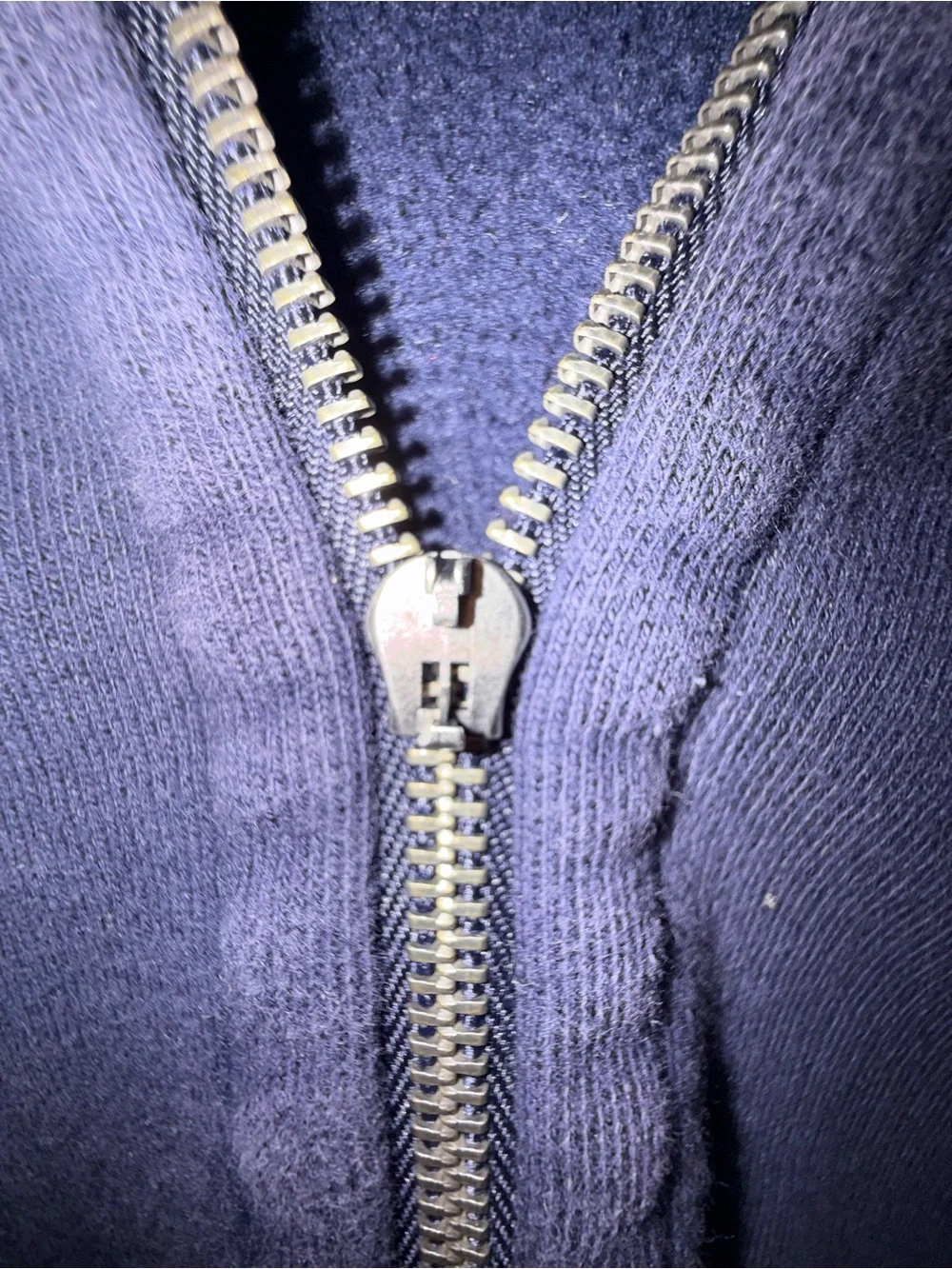 Ralph Lauren Navy Zip-Up Hoodie with Contrast Drawstrings